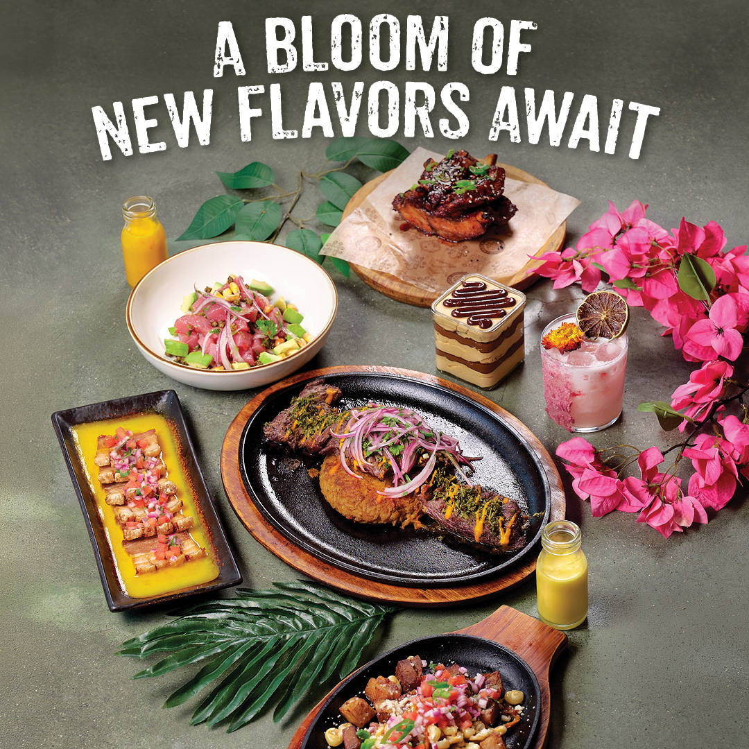 “Pisco y Nazca spring menu with Peruvian dishes including ceviche, grilled meat, and cocktails”